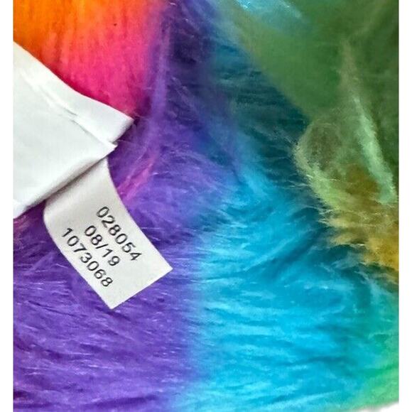 Build a Bear Fluffy Rainbow Panda 9" Plush Stuffed Toy Long Hair Limited BAB - Picture 6 of 7